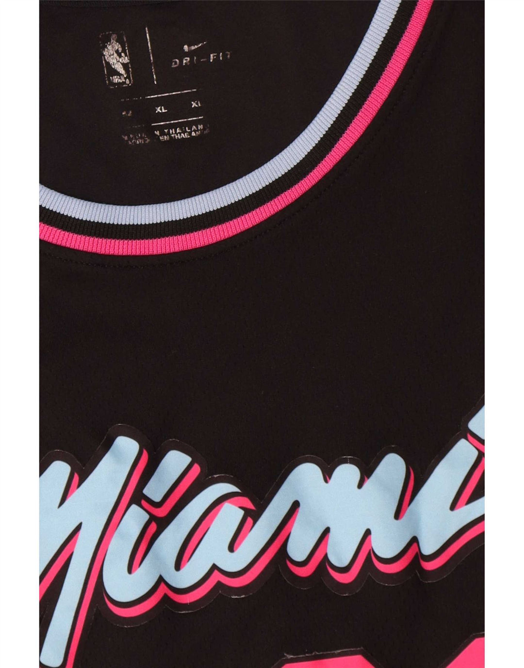 Мужская футболка Nike Miami с графикой Top XL из полиэстера в черную полоску