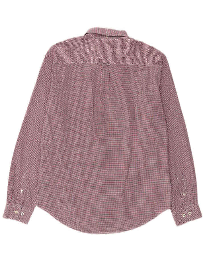 Мужская рубашка Ben Sherman из хлопка среднего красного цвета в клетку