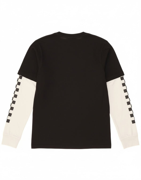 Топ с рисунком Vans для мальчиков, длинный рукав, 14–15 лет, размер XL, черный с цветными блоками