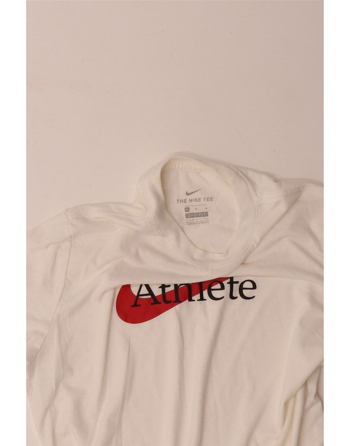 Мужская футболка NIKE Dri Fit с графическим рисунком, средний белый хлопковый топ