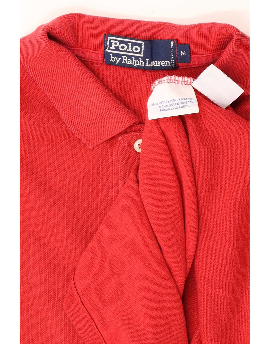 Мужская рубашка Polo Ralph Lauren из хлопка среднего красного цвета