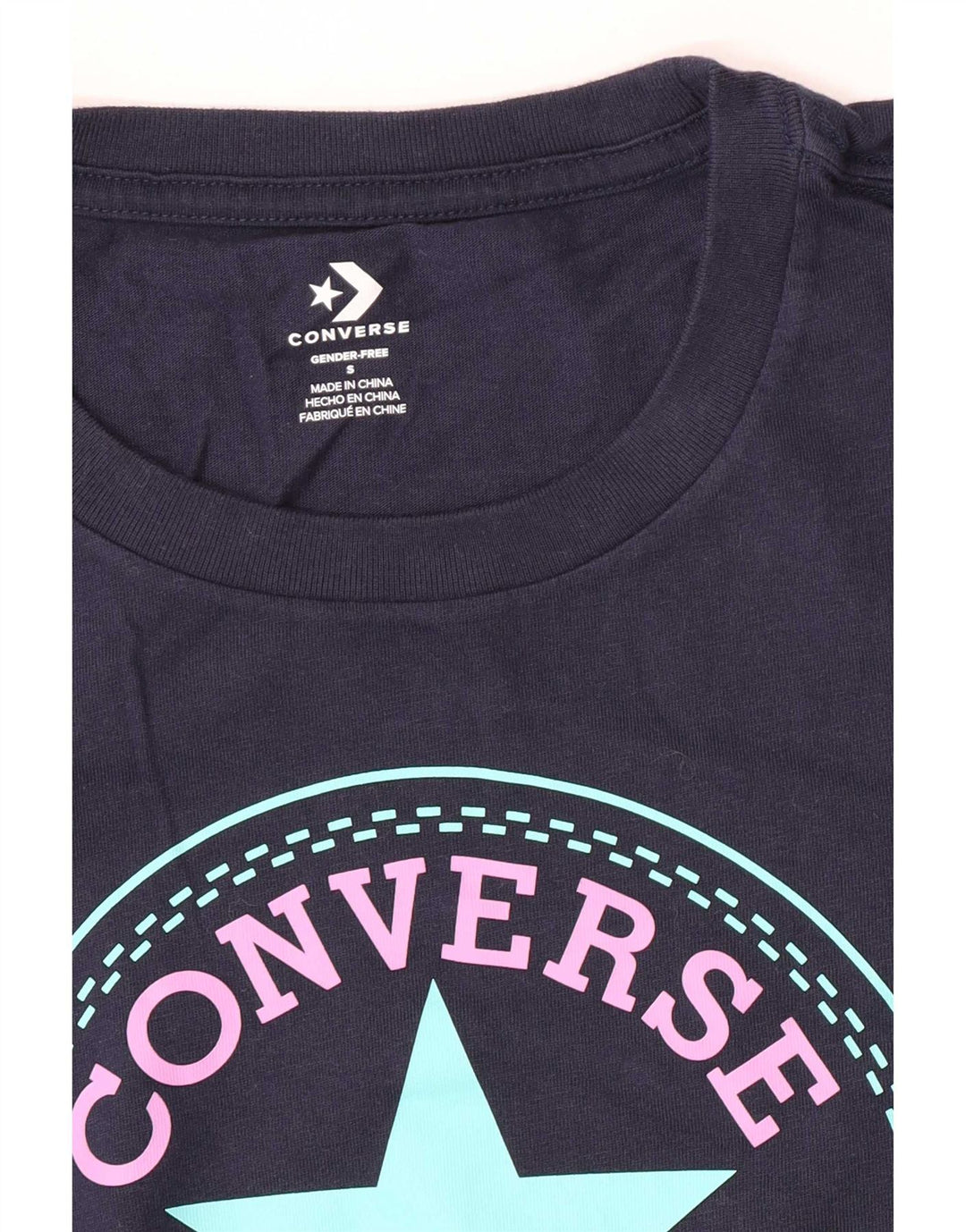 Мужская футболка с рисунком Converse Top Small Темно-синяя