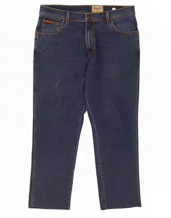 Мужские прямые джинсы Wrangler Texas Stretch W36 L26, синий хлопок
