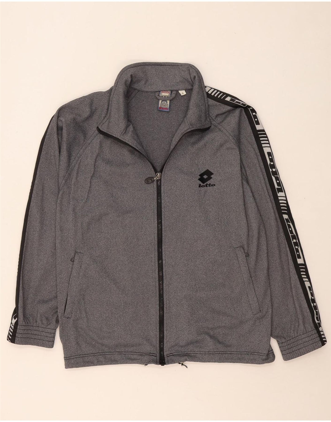 LOTTO Мужской спортивный костюм с графическим рисунком, верхняя куртка, маленький серый полиэстер с крапинками