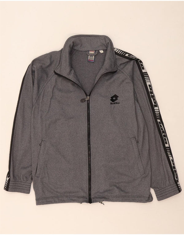 LOTTO Мужской спортивный костюм с графическим рисунком, верхняя куртка, маленький серый полиэстер с крапинками