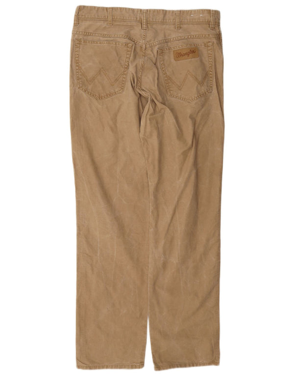 Мужские прямые повседневные брюки Wrangler Texas W34 L32, бежевый хлопок