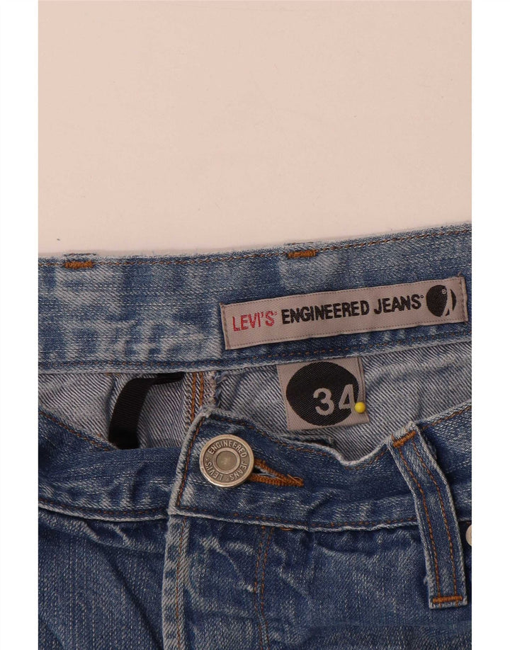 Мужские джинсовые шорты Levi's W34, большие синие, хлопок