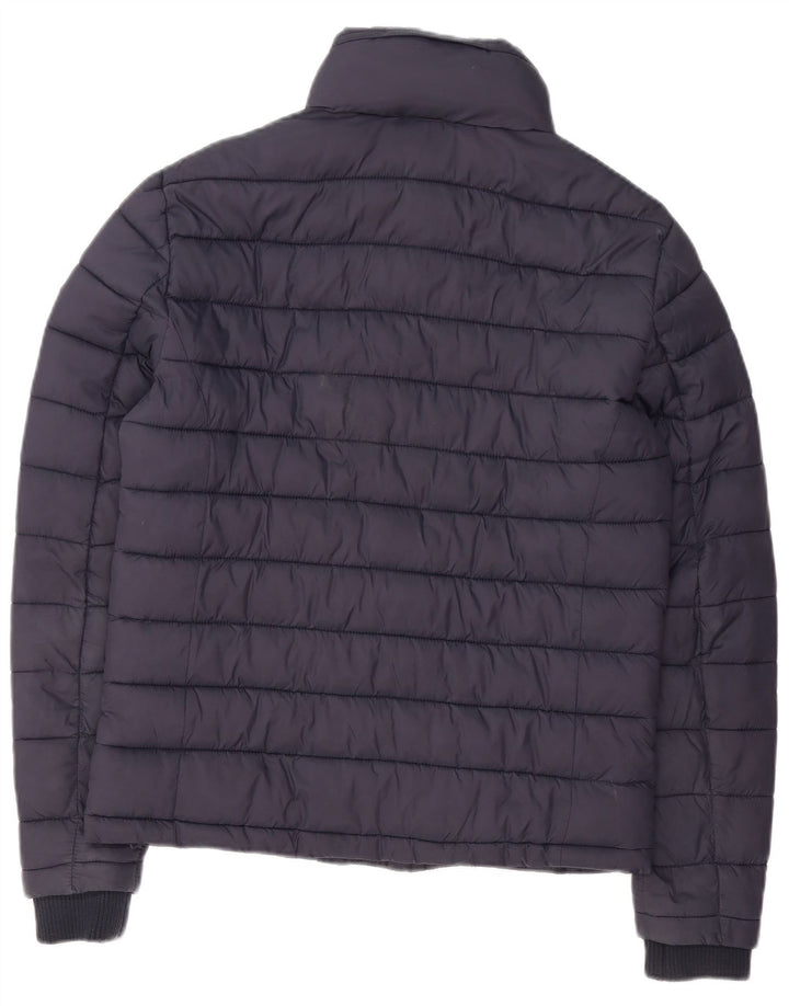 Мужская стеганая куртка Superdry UK 36, маленькая, темно-синяя, полиэстер