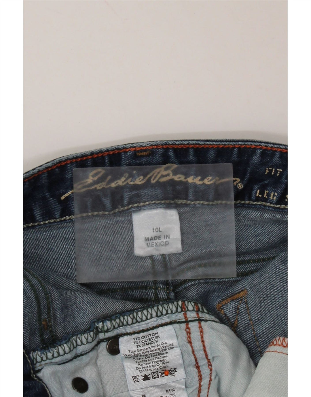 Женские джинсы EDDIE BAUER Curvy Bootcut, размер США 10, большие размеры W32 L35, синий хлопок