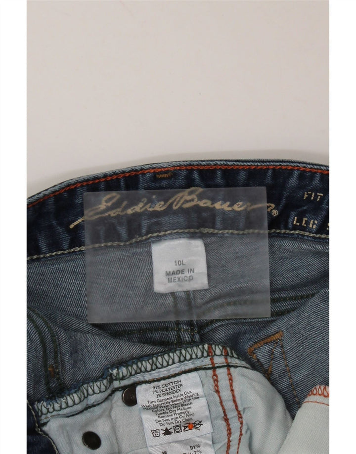 Женские джинсы EDDIE BAUER Curvy Bootcut, размер США 10, большие размеры W32 L35, синий хлопок