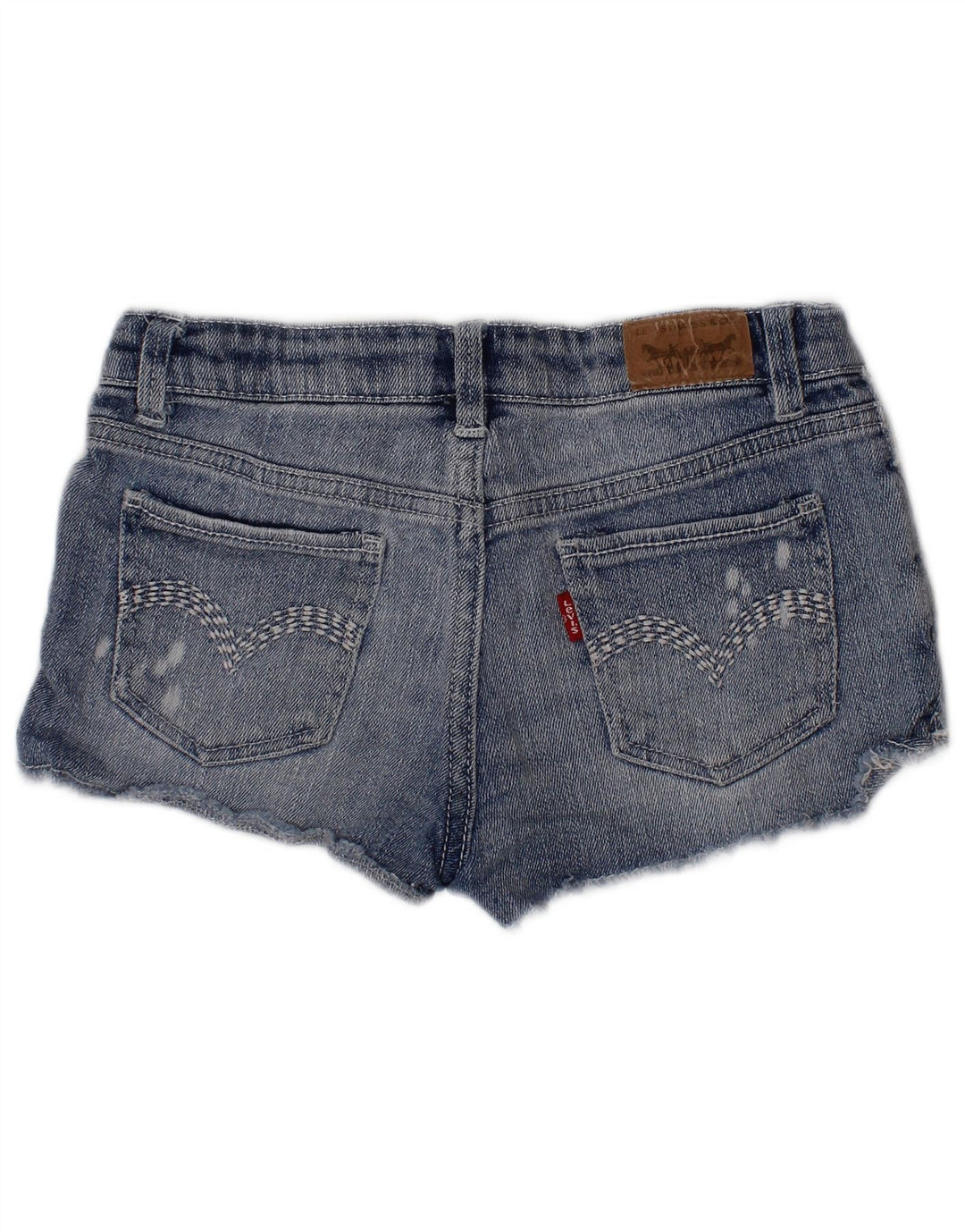 Джинсовые шорты LEVI'S для девочек 7-8 лет W24 Blue Ramie