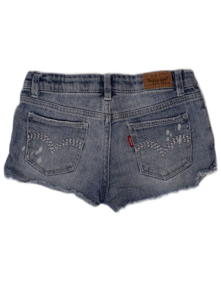 Джинсовые шорты LEVI'S для девочек 7-8 лет W24 Blue Ramie