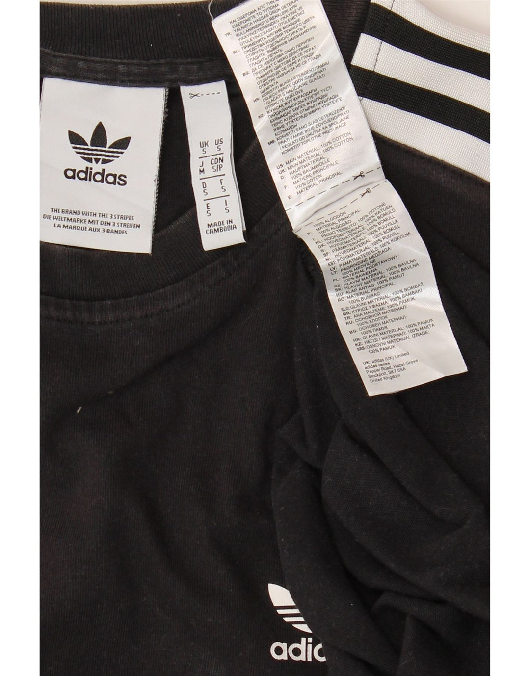 Мужская футболка ADIDAS, маленький черный хлопок