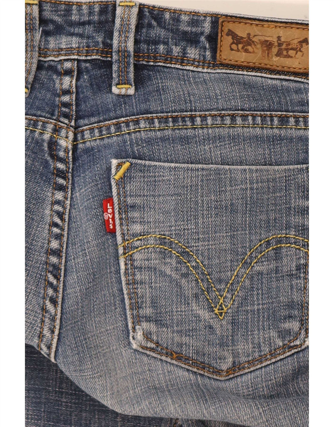 Женские прямые джинсы Levi's 627 W28 L28 синие, хлопок