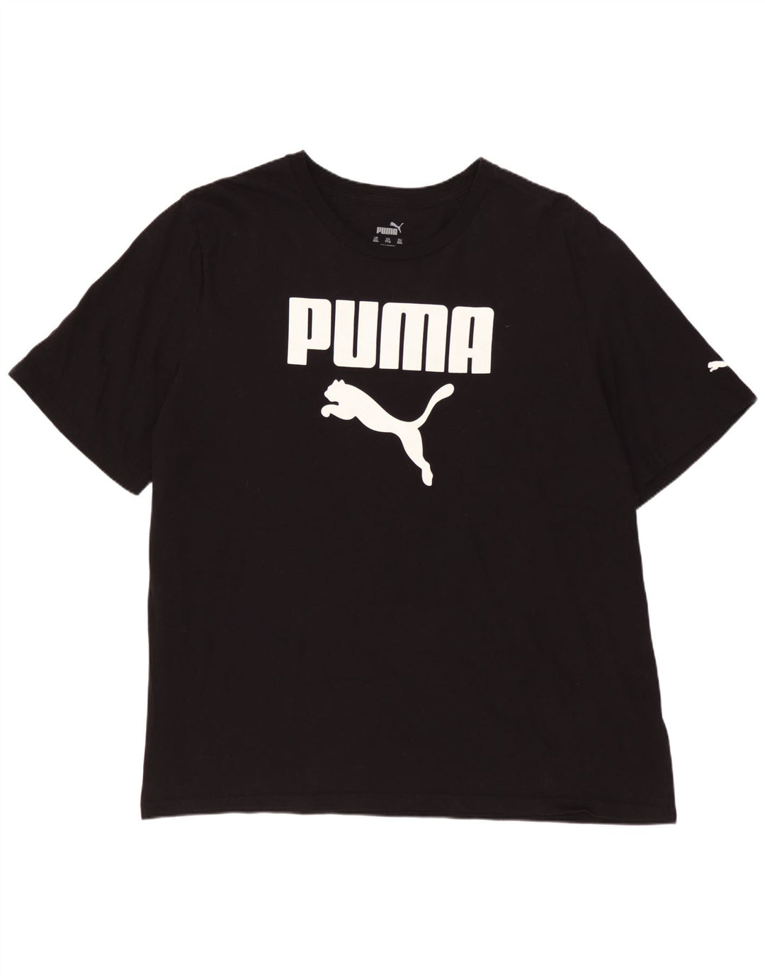 Мужская футболка с рисунком PUMA 2XL, черный хлопок