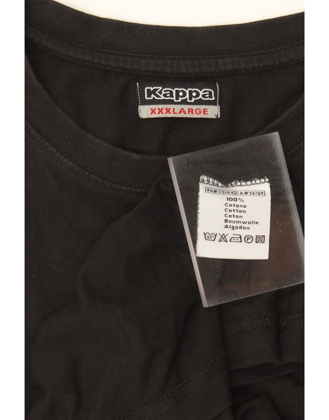 Мужская футболка Kappa Top 3XL, черный хлопок