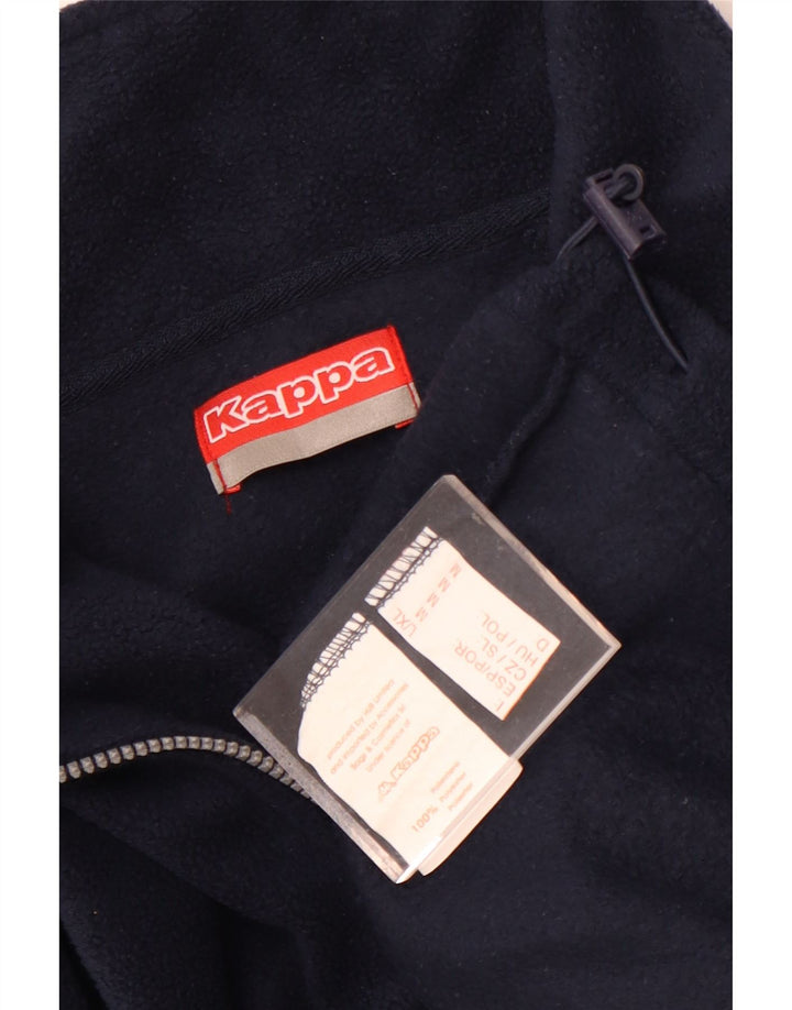 Мужской флисовый джемпер Kappa с воротником на молнии, средний темно-синий, полиэстер