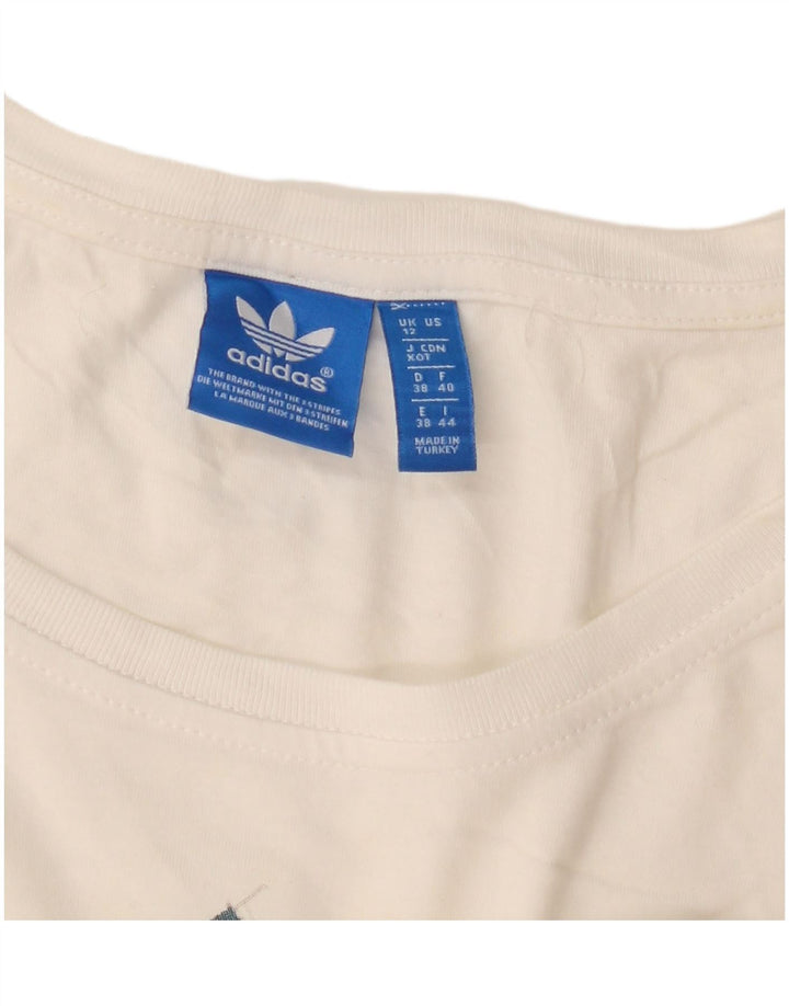 Женская футболка с рисунком Adidas Top UK 12, средний белый