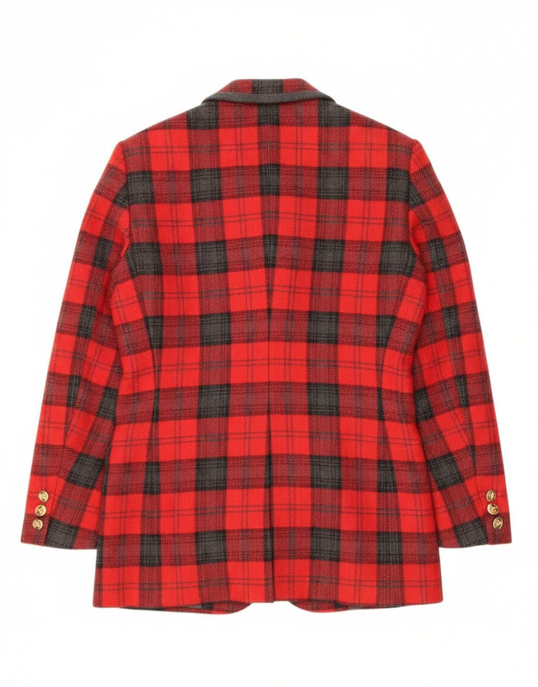 Женский пиджак Bagarry на 3 пуговицах IT 44, средний красный в клетку, шерстяной