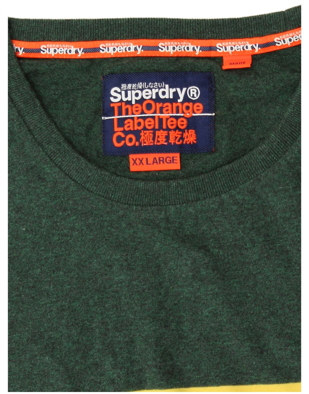 Мужская футболка Superdry Top 2XL Серая, хлопок с цветными блоками