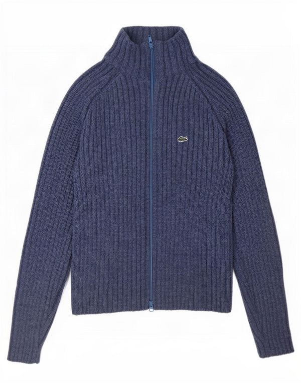 Женский кардиган стандартного кроя Lacoste, размер 38, средний синий, шерсть