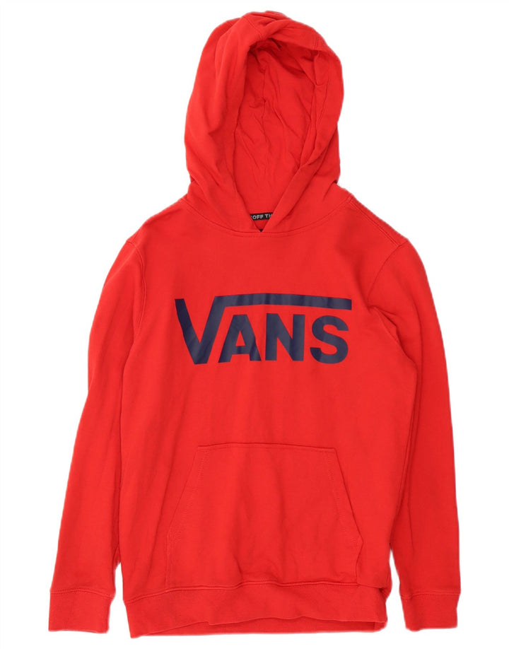 Джемпер с капюшоном Vans для мальчиков с рисунком, 10–11 лет, средний красный, хлопковый