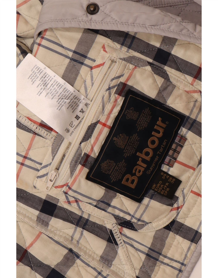 Женская стеганая куртка Barbour UK 8, маленькая серая, полиэстер с цветными блоками