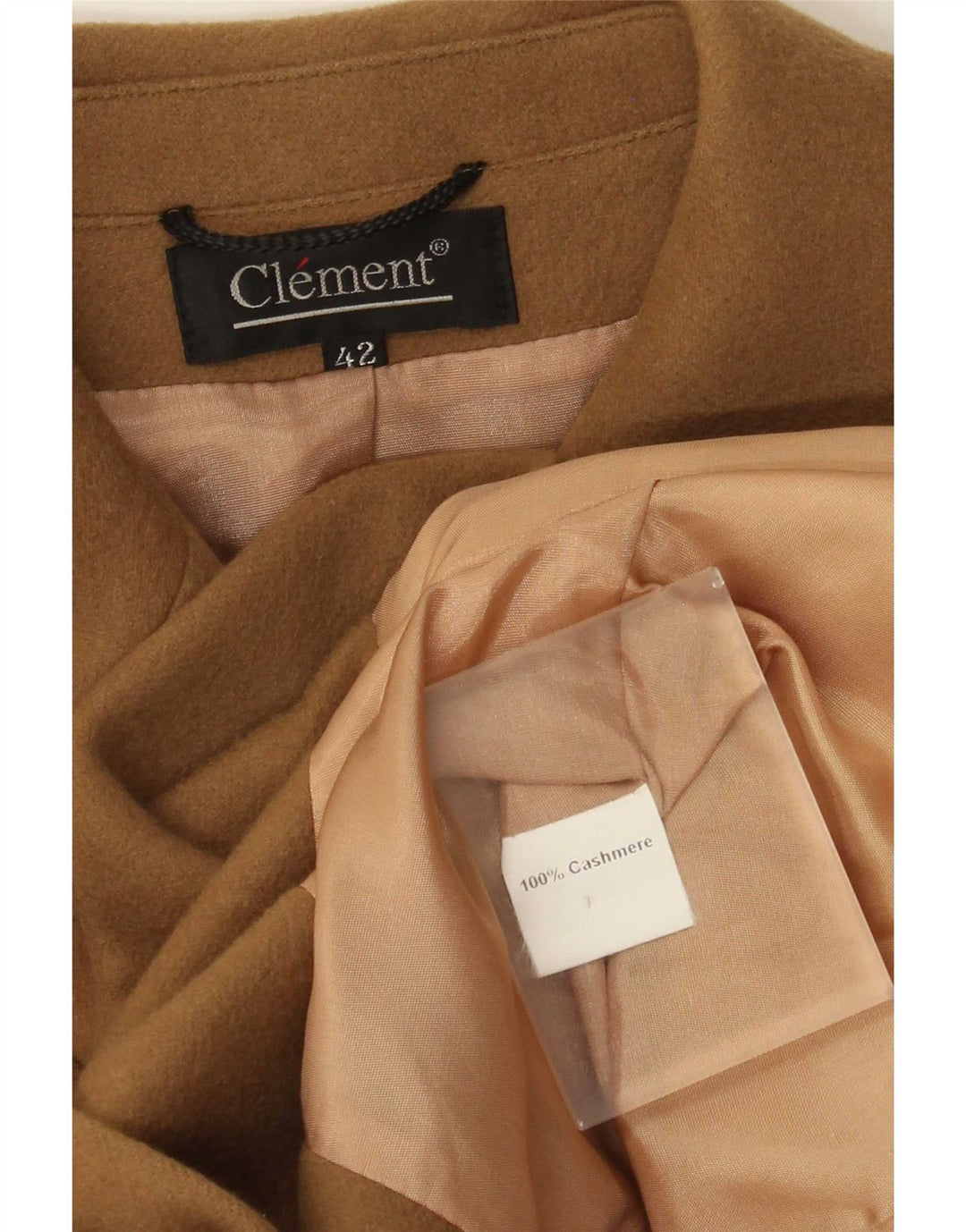 Женский пиджак с 3 пуговицами Clement IT 42 Средний Бежевый Кашемир
