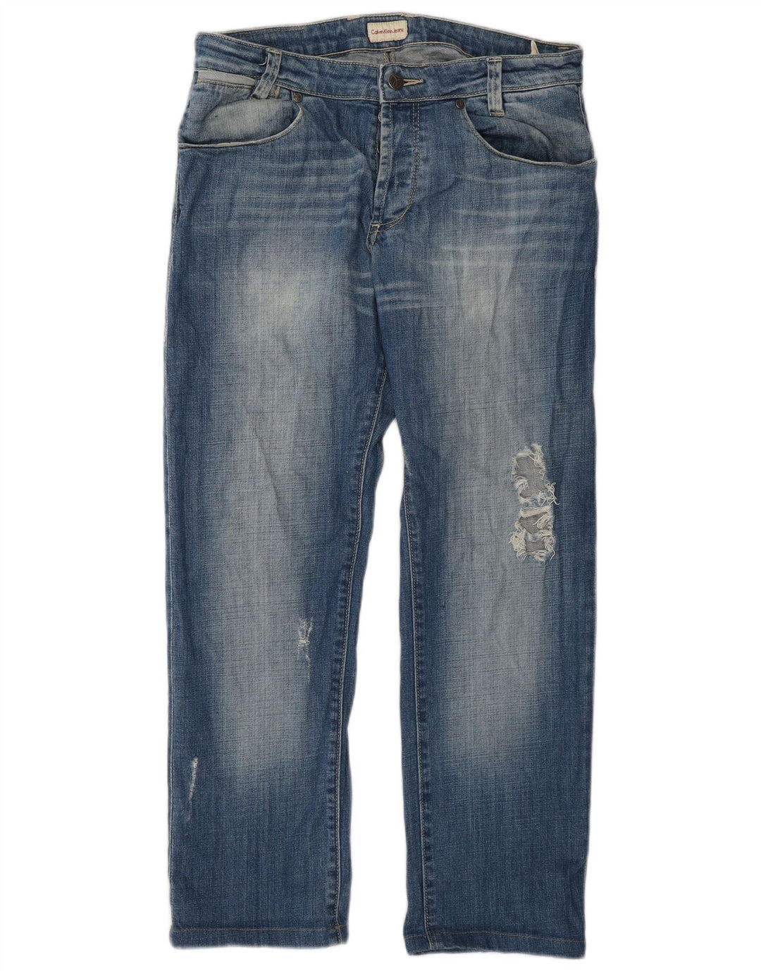 Мужские прямые джинсы Calvin Klein W32 L28, синий хлопок