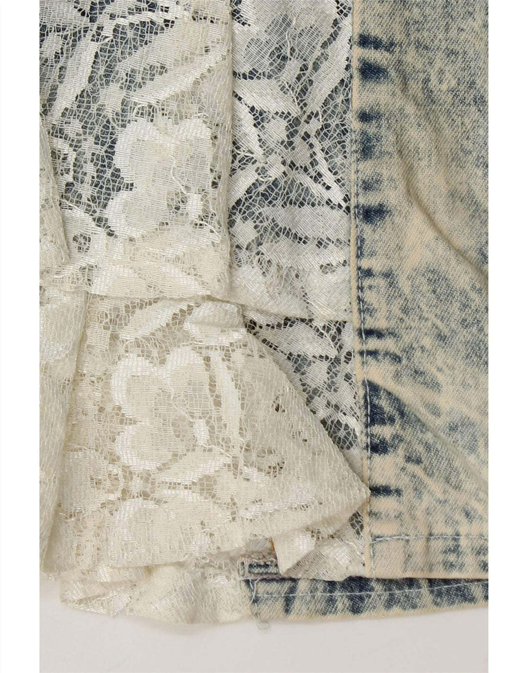 ВИНТАЖНАЯ женская джинсовая юбка-труба IT 42 Medium W26 Синяя с цветочным принтом