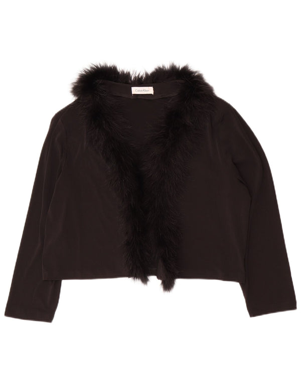 Женское болеро с рукавами 3/4 CALVIN KLEIN, UK 14, большой черный полиэстер