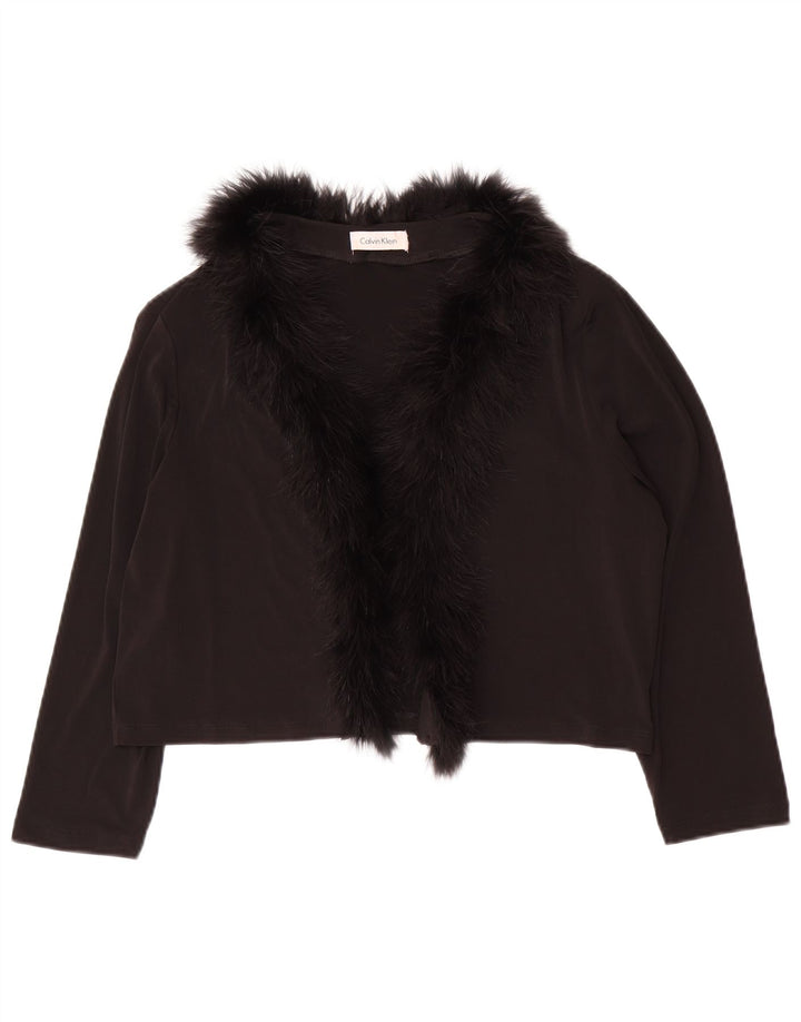 Женское болеро с рукавами 3/4 CALVIN KLEIN, UK 14, большой черный полиэстер