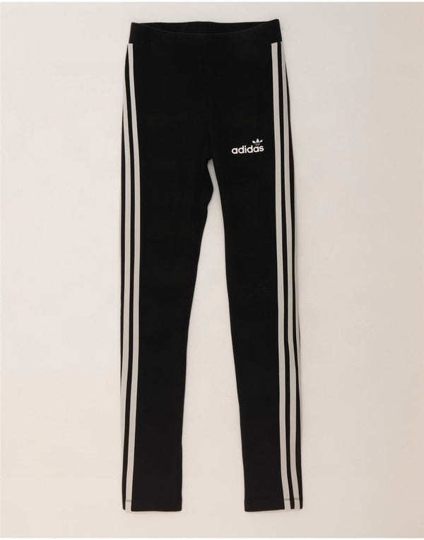 Женские леггинсы Adidas UK 8, маленькие черные хлопковые