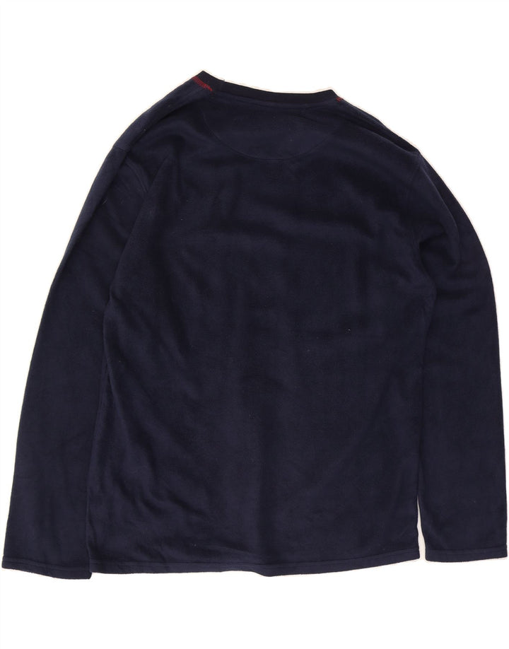 IZOD Mens Fleece Jumper Large Navy Blue Polyester Vintage Izod and Second-Hand Izod from Messina Hembry 