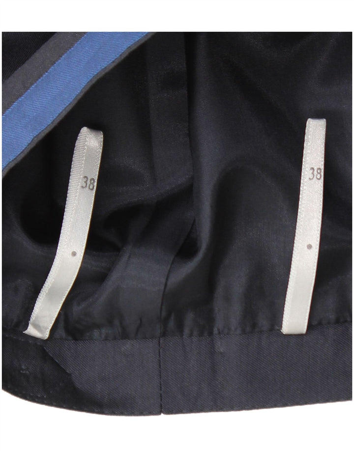 ВИНТАЖНАЯ женская юбка-трапеция с высокой талией EU 38 Medium W28 Темно-синяя