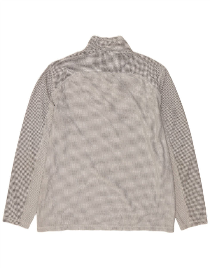 CALVIN KLEIN Мужской пуловер с воротником на молнии, спортивный костюм, средний серый в пятнистый цвет