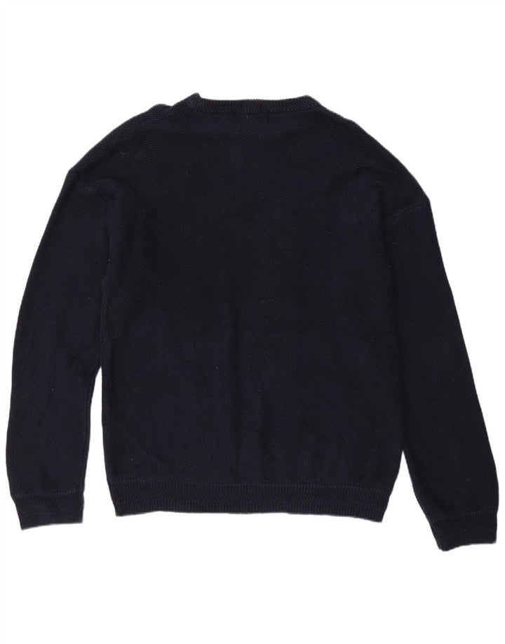 Мужской джемпер с вырезом «лодочка» CHAPS RALPH LAUREN XL, темно-синий с рисунком «елочка»