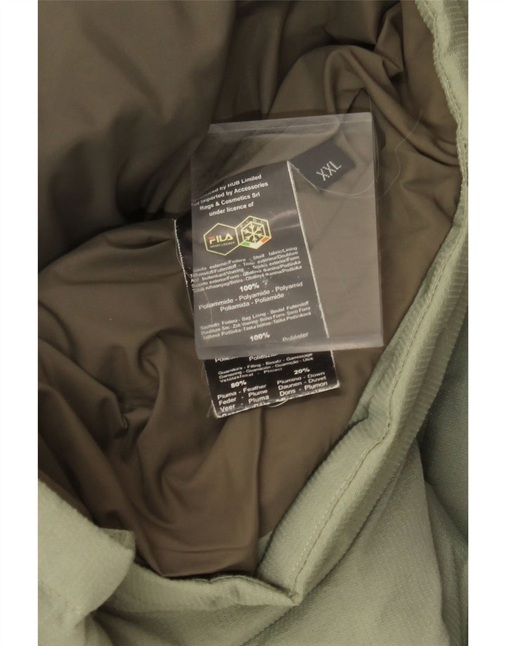 Мужская утепленная куртка Fila с капюшоном UK 44 2XL Зеленый Полиамид