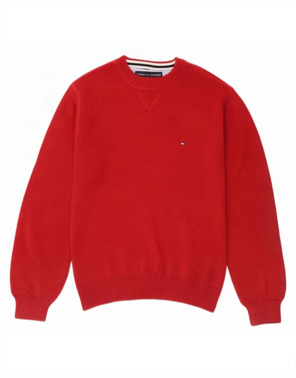 Мужской джемпер с круглым вырезом Tommy Hilfiger XS, красный хлопок