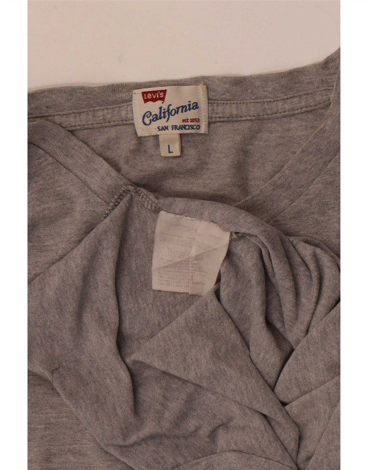 Мужская футболка Levi's, большой серый хлопок