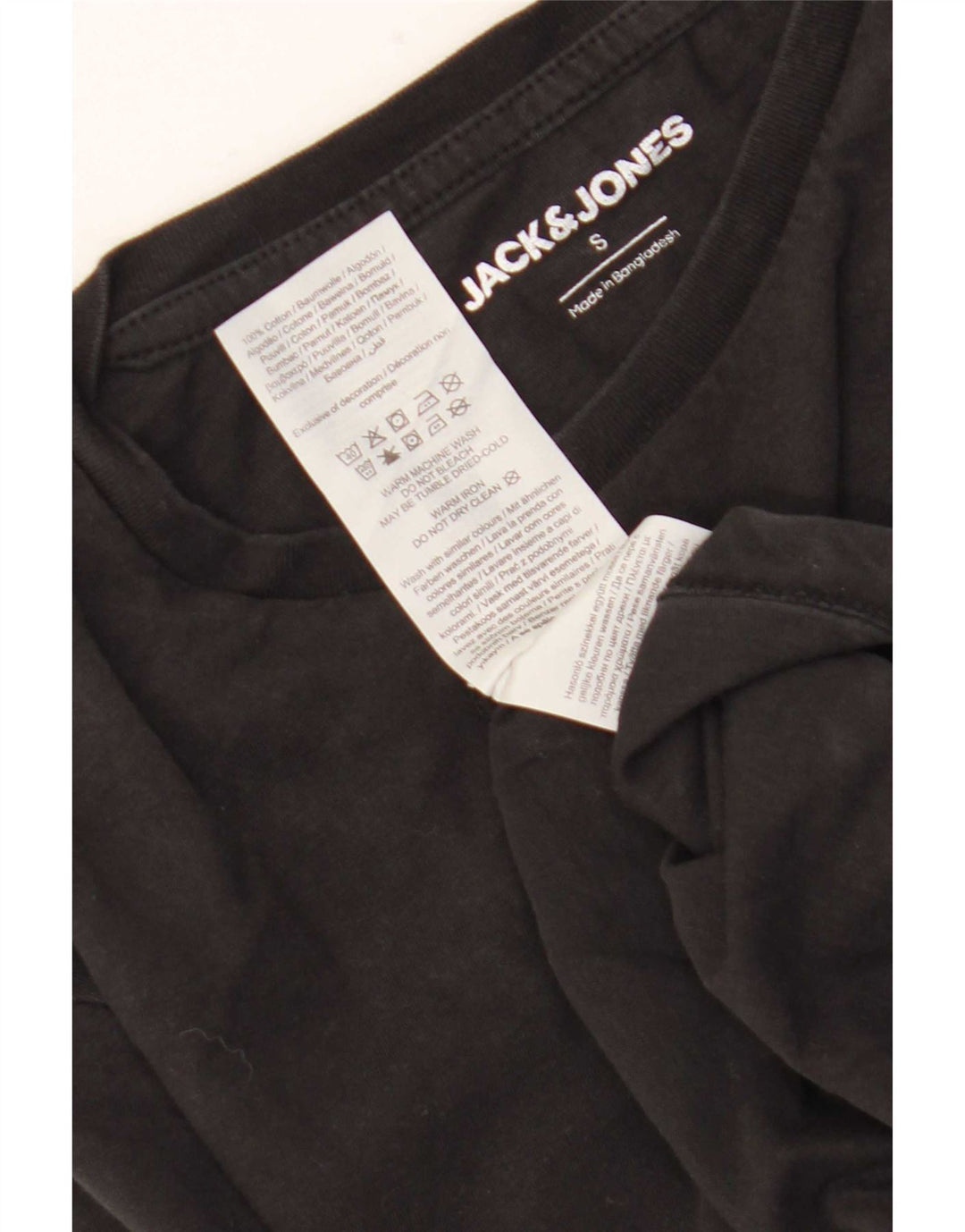 Мужская футболка Jack & Jones, маленький черный хлопок
