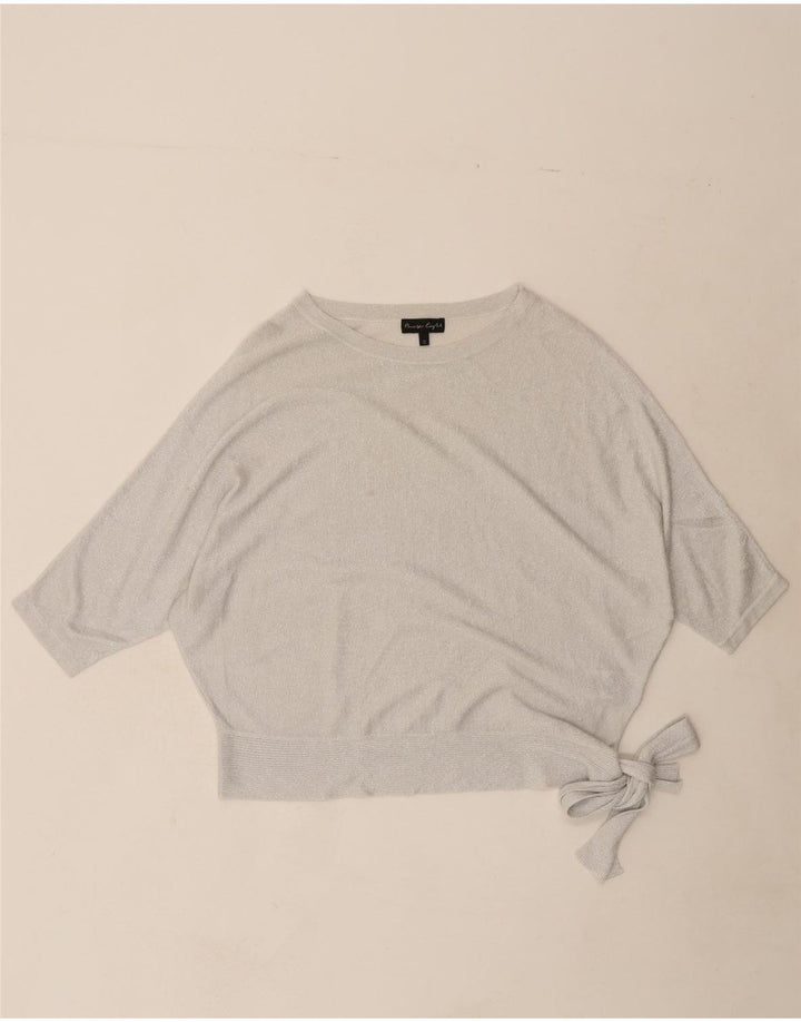 PHASE EIGHT Womens Oversized Blouse Top UK 14 Medium Grey Viscose Vintage Phase Eight and Second-Hand Phase Eight from Messina Hembry 
