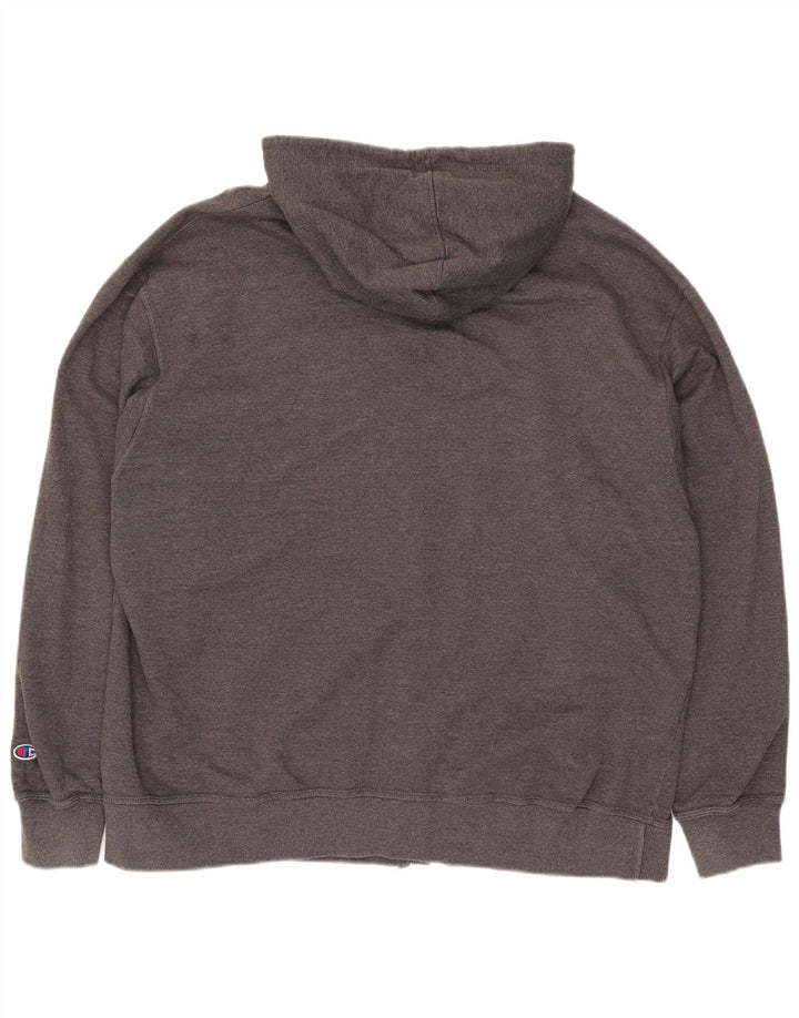 Мужской свитер с капюшоном на молнии Champion 2XL, серый хлопок