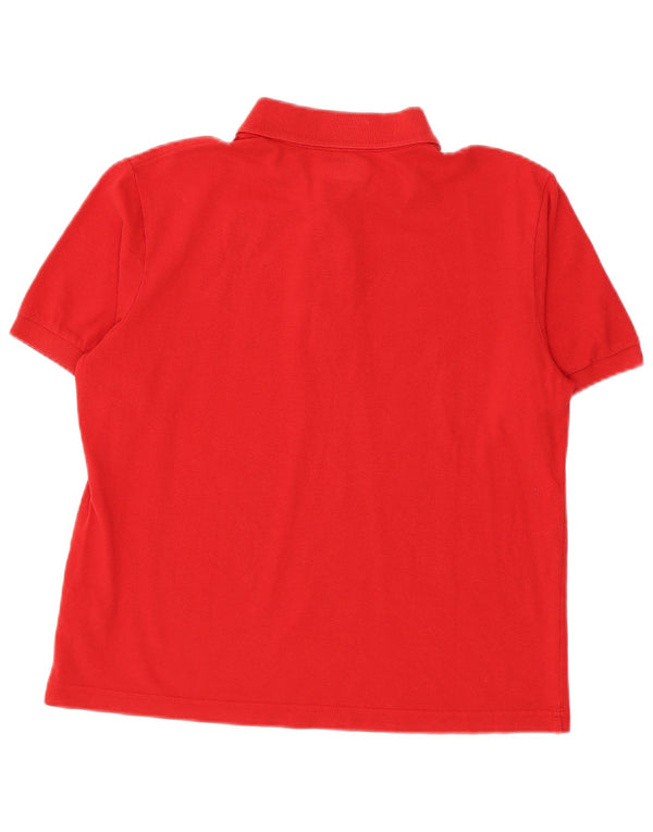 Мужская рубашка-поло Kappa из хлопка среднего красного цвета