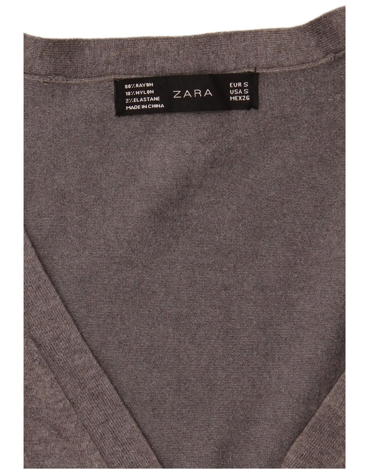 Женский кардиган Zara UK 10, маленький серый