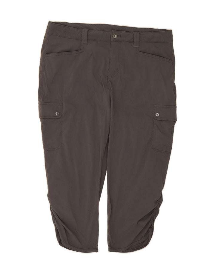 EDDIE BAUER Womens Slim Capri Cargo Trousers US 12 Large W34 L20 Grey Vintage Eddie Bauer and Second-Hand Eddie Bauer from Messina Hembry 