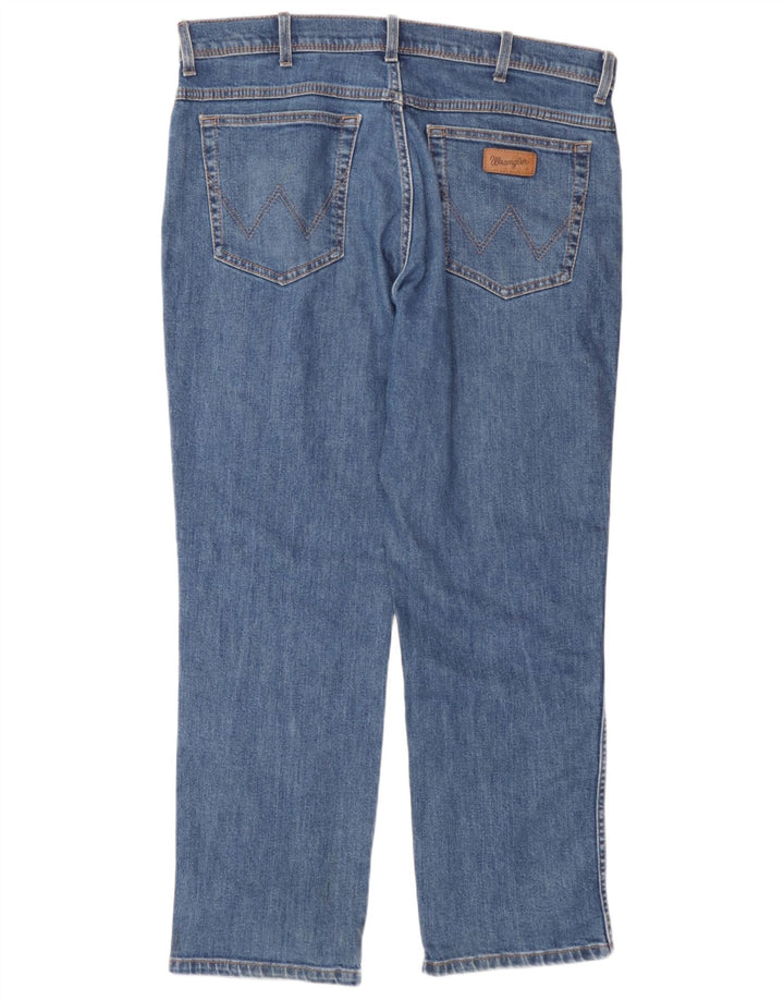 Мужские прямые джинсы Wrangler стандартного кроя W36 L30, синие, хлопок