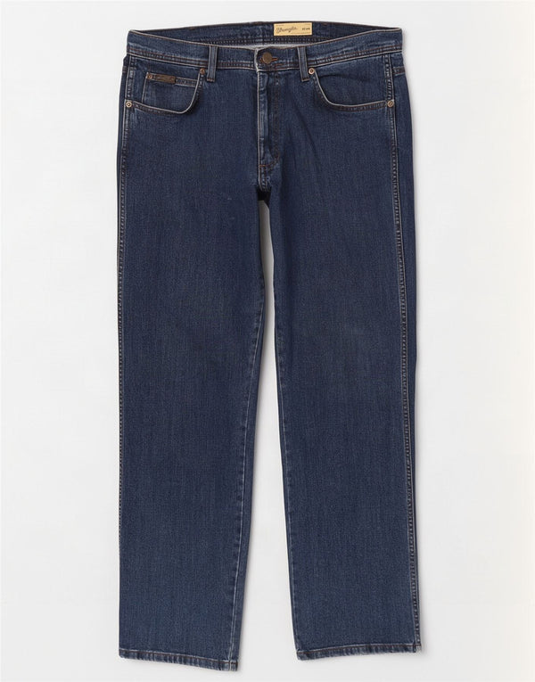Мужские прямые джинсы Wrangler Utah W38 L32, синий хлопок
