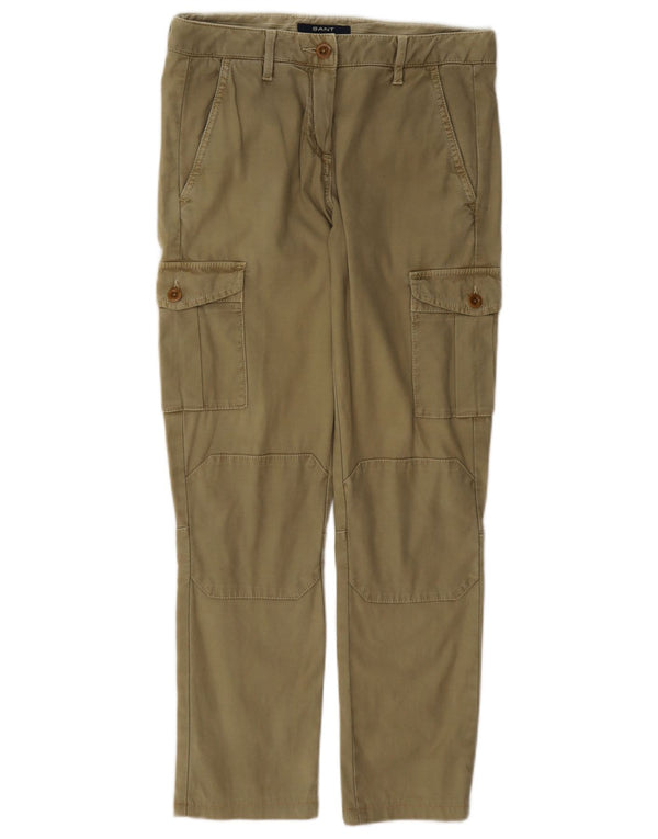 Gant Womens Slim Cargo Trousers UK 8 Small W27 L26 Khaki