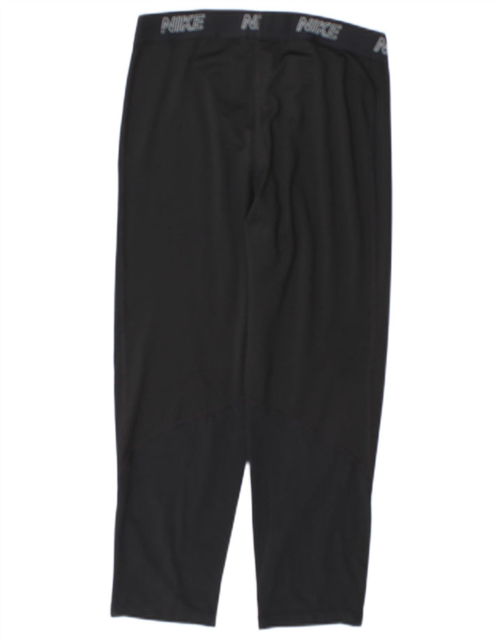 Женские леггинсы-капри с рисунком Nike Dri Fit, Великобритания, 14, большие черные, полиэстер